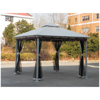Gazebo in acciaio - "Smeralda" - mt 3x3 - con teli zanzariera 