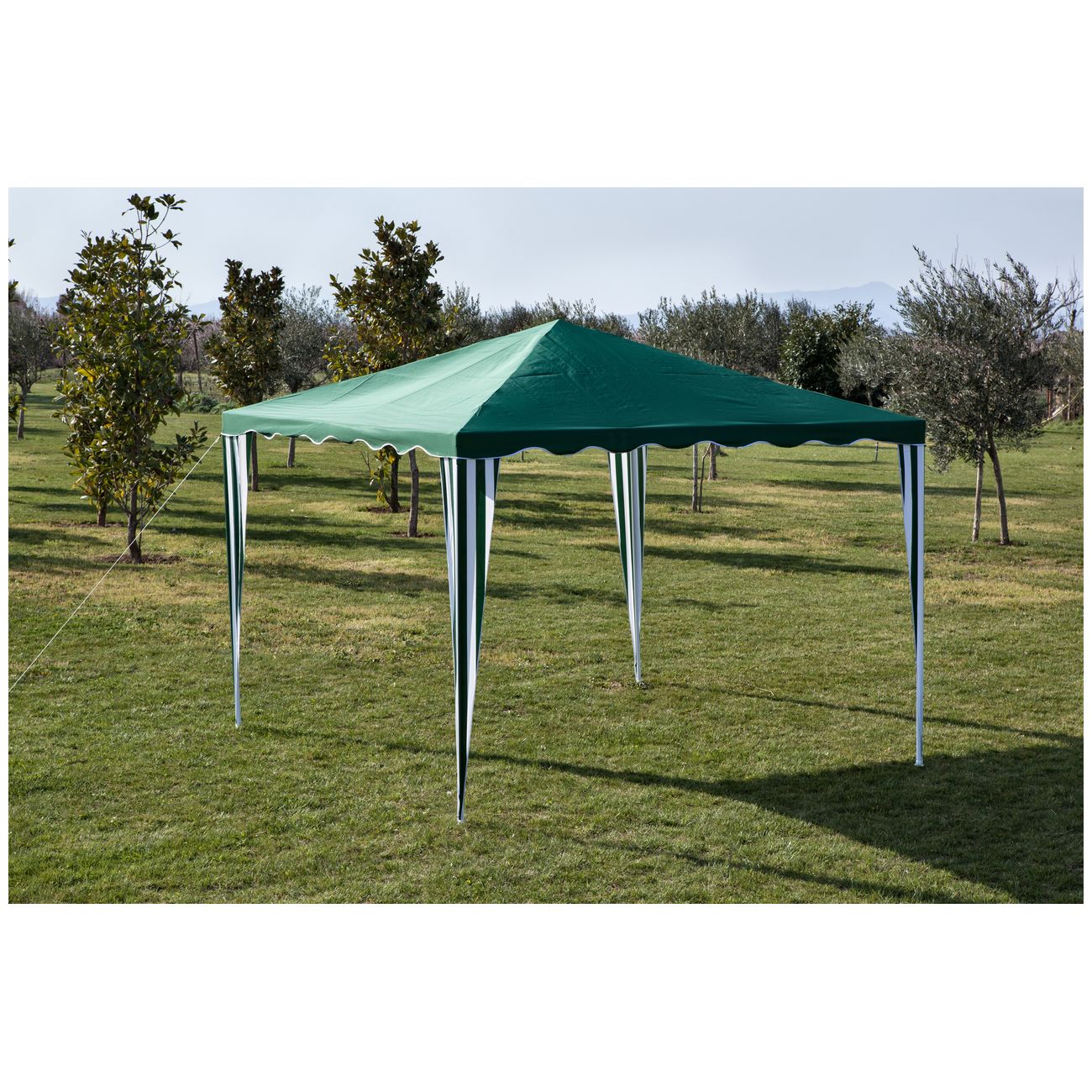 Gazebo in poliestere verde