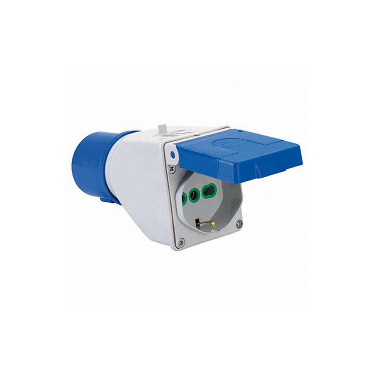 Adattatore Cee Blu 2 P. Schuko 73108