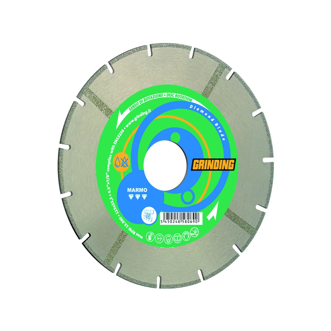 Grinding disco diamantato d.115 mod.marmo