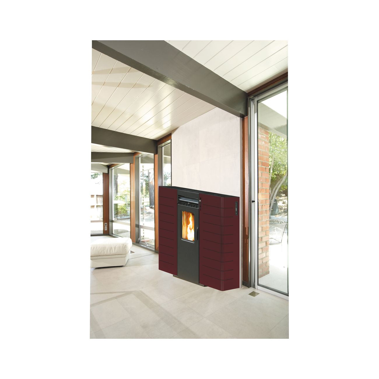 Stufa pellet king slim 10 canal.kw10 bord.