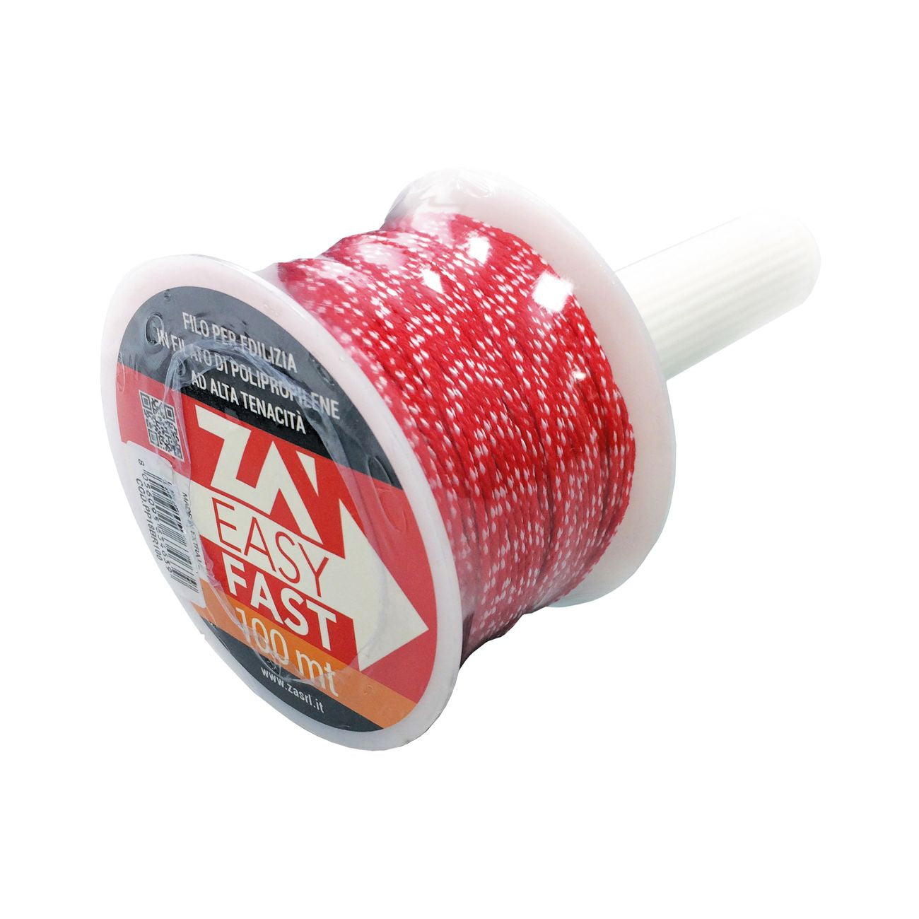 Filo per edilizia con manico 100 m rosso/bianco