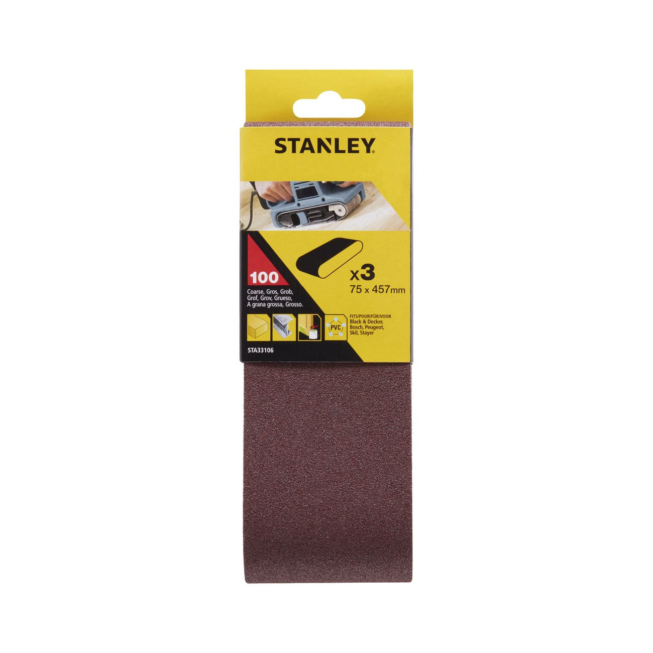 Piranha/stanley sta33106 (x33106)  3 nastri 75x457 gr.100