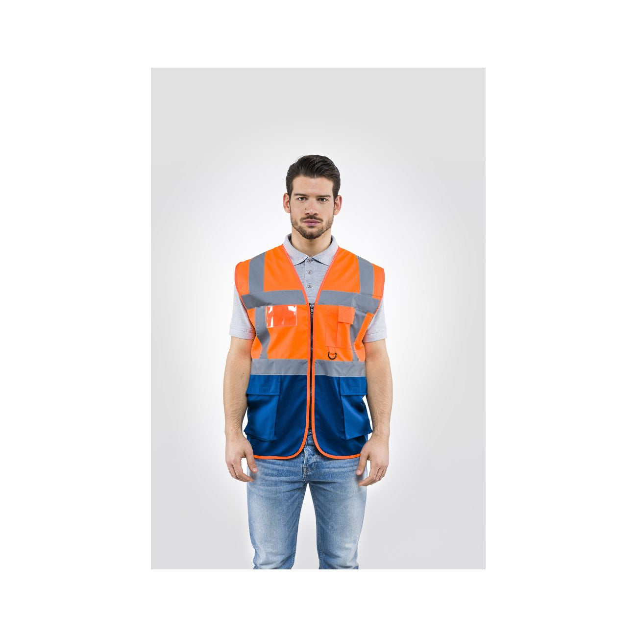 Gilet Alta Visibilità - Arancio/Blu