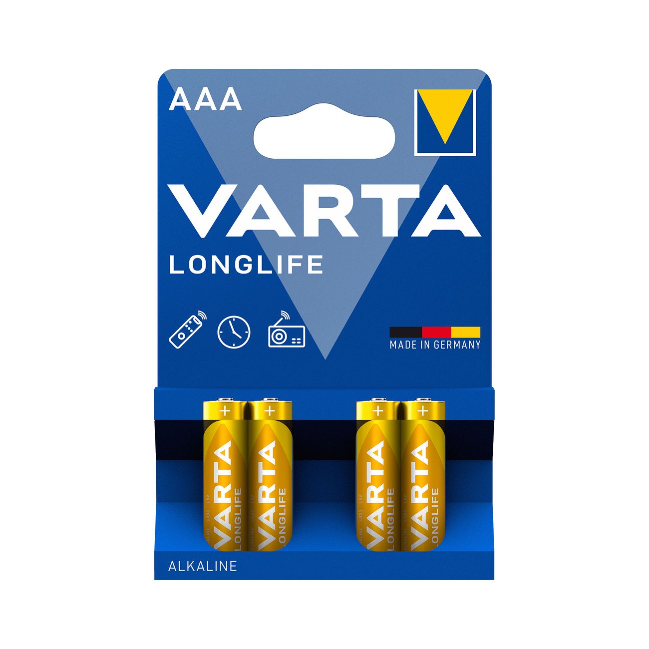 Varta longlife alcaline m/stilo bl.4 pz *