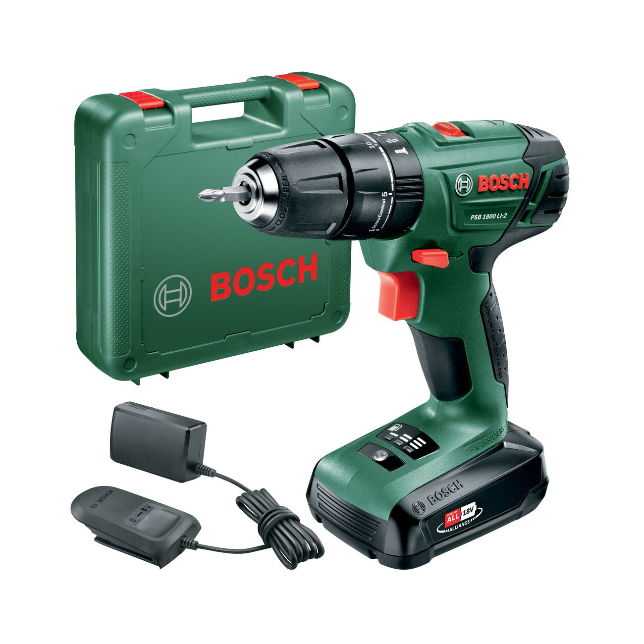Bosch-v 18vp trap. 1 batt.1,5ah psb 1800 li-2 kit