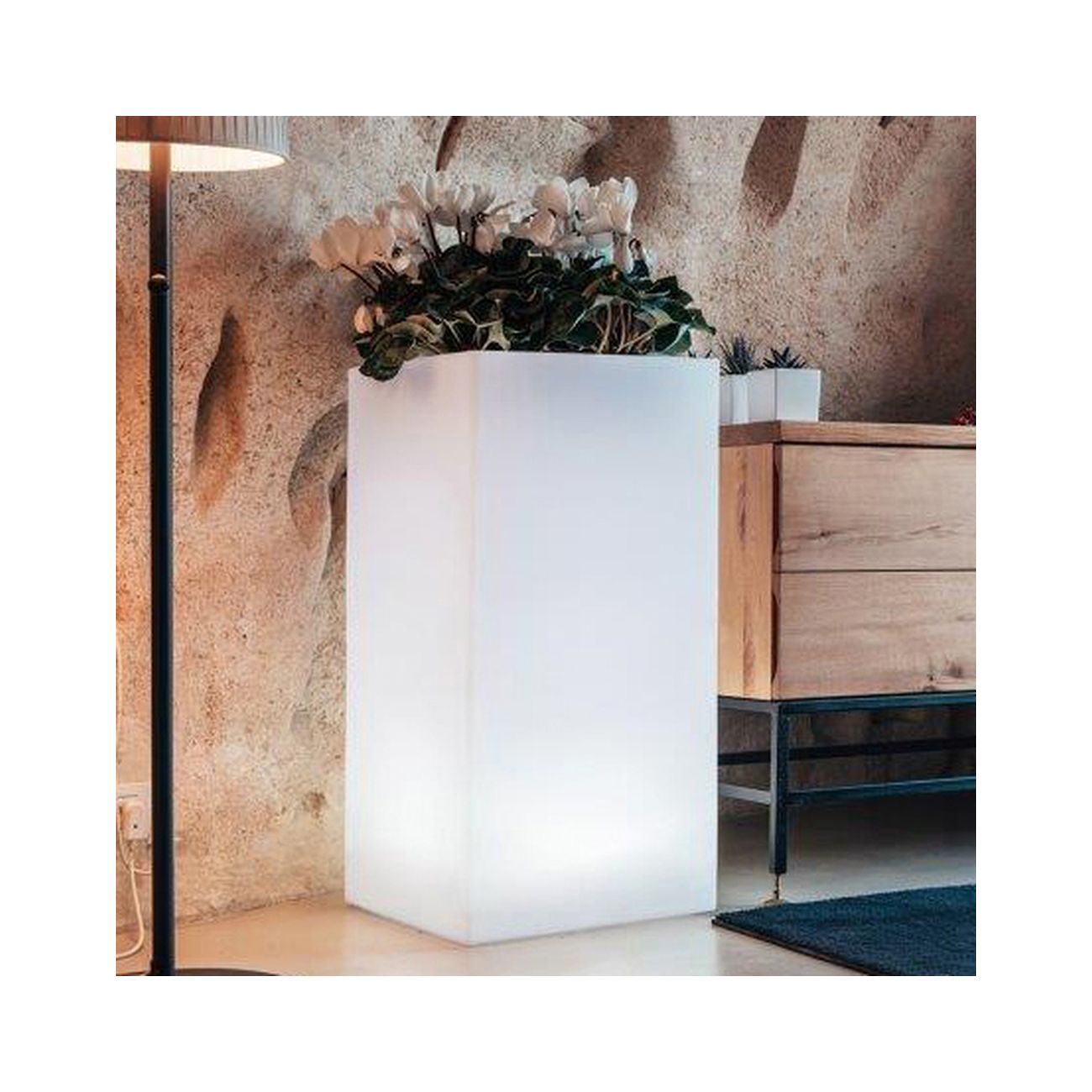 Vaso Home Light Cubo - cm 40x40x80h - bianco