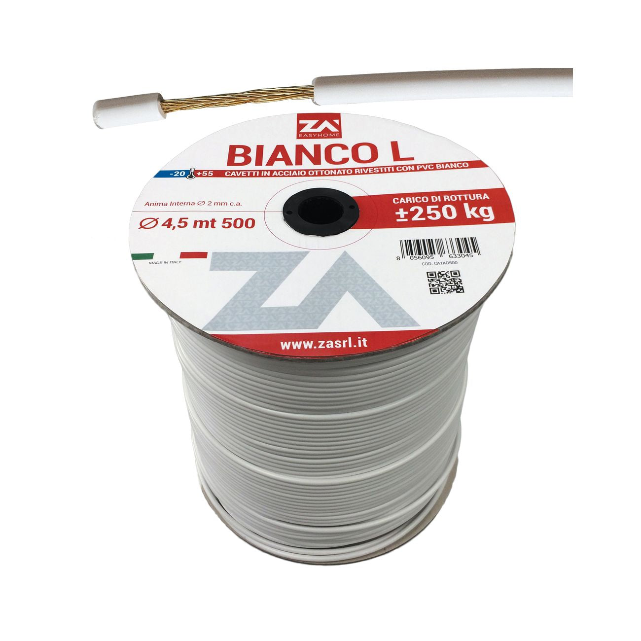 Filo stendibiancheria biancone ott. mm. 4.5 - 500 mt