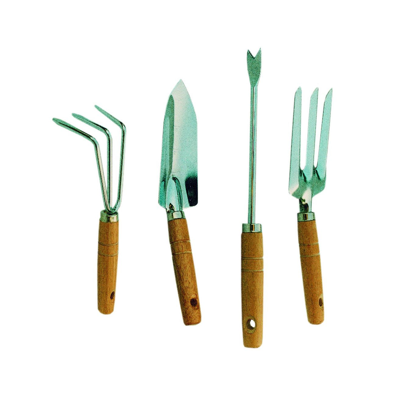 Set 4 attrezzini da giardino m/legno imp19660 - 6 conf.