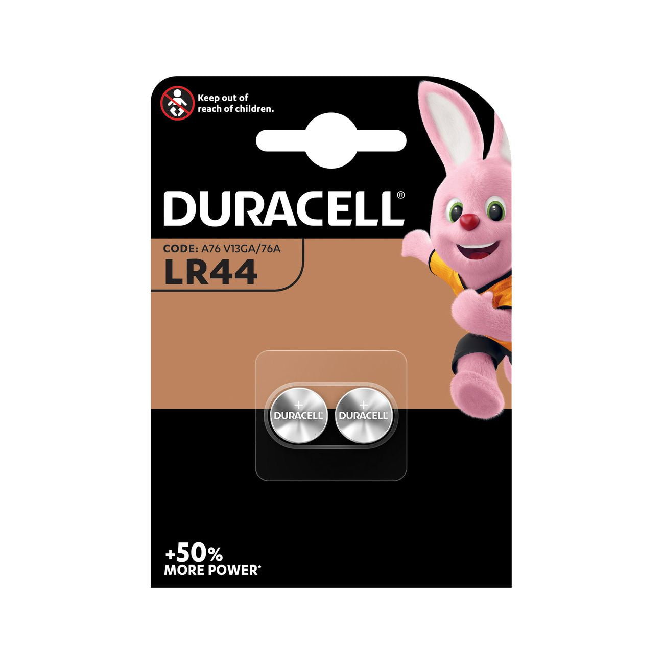 Duracell batteria a bottone lr44 bl.2pz - 10 bl