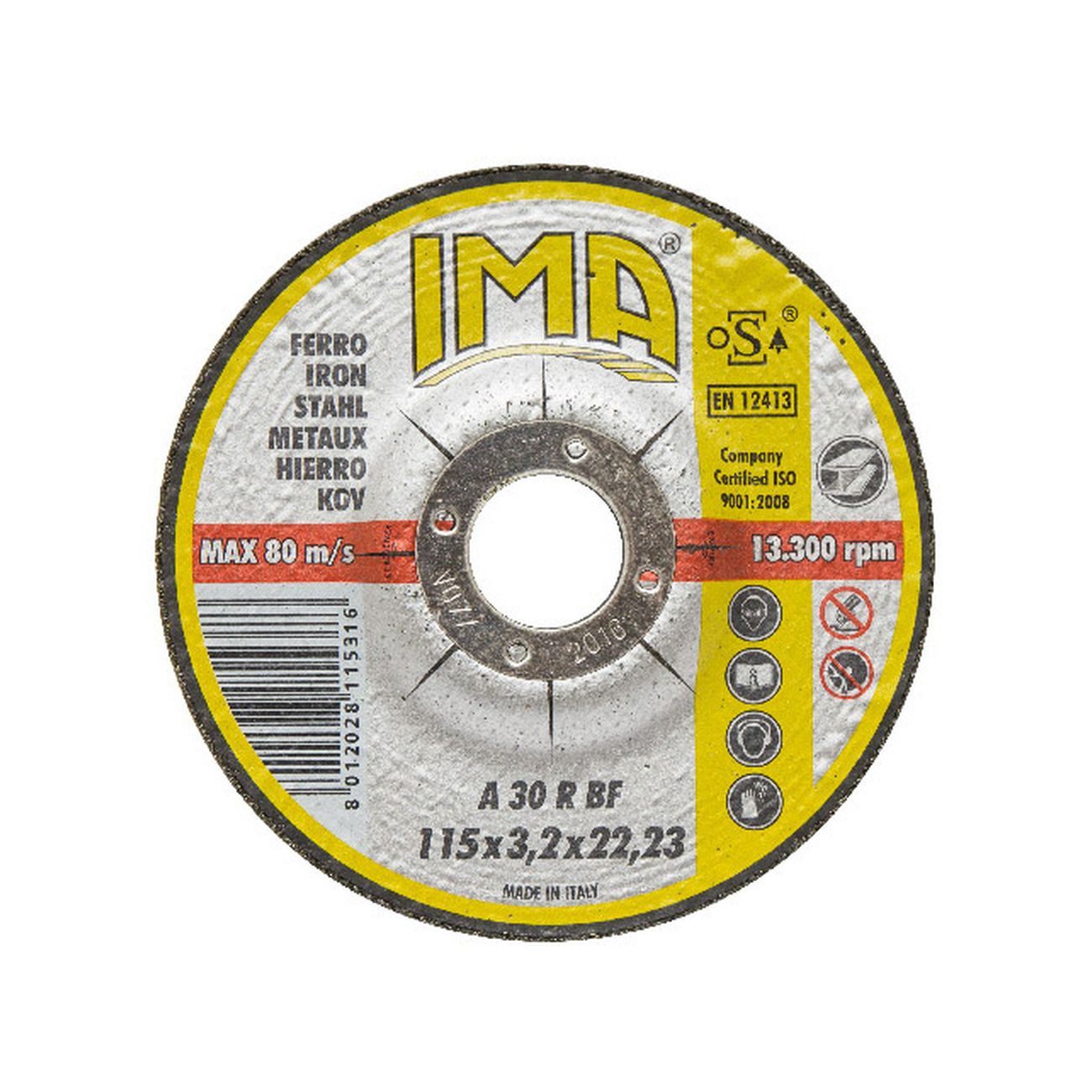 Ima minidisco x ferro d.115x3,2 - 25 pz
