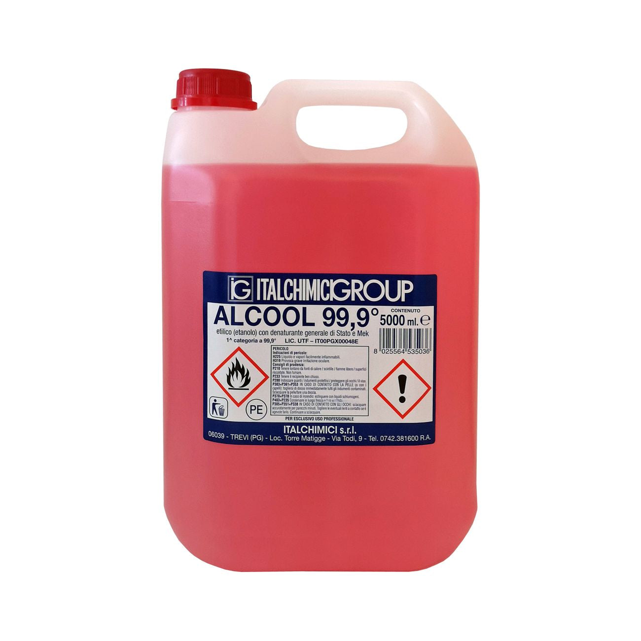 Alcool denaturato 99,9 certif. lt.5(italchimici) - 4 pz