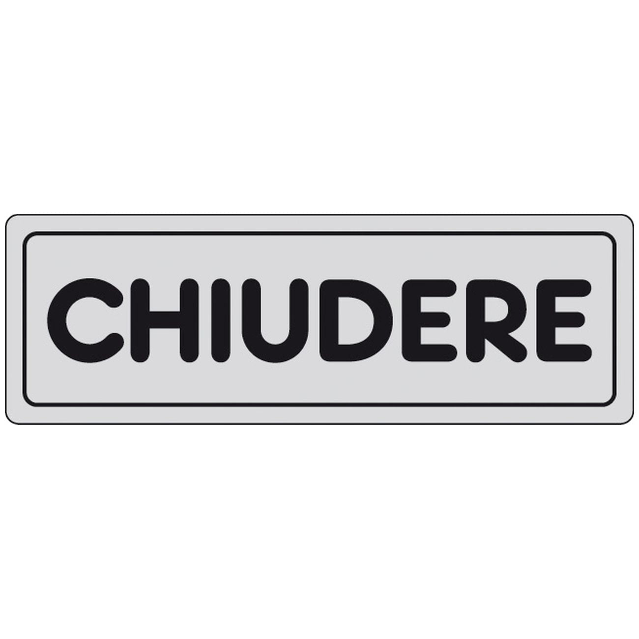 Etichetta adesiva 150x50 chiudere - 10 pz