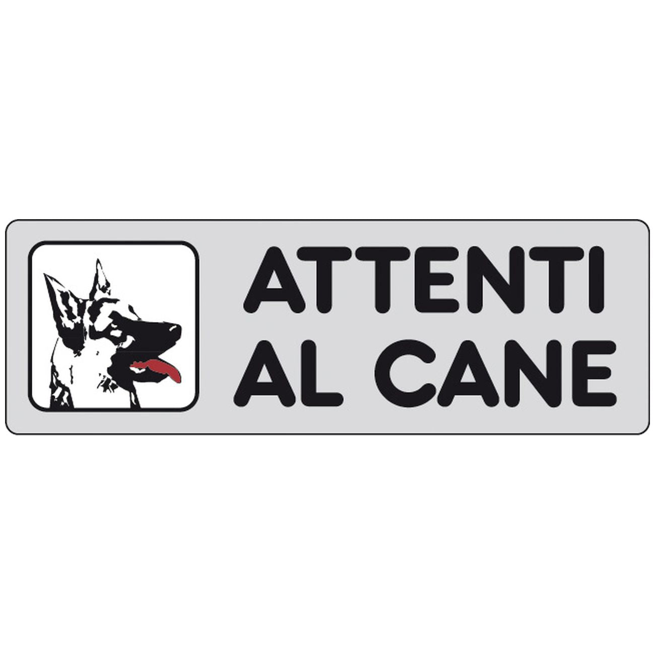 Etichetta adesiva 150x50 attenti al cane - 10 pz