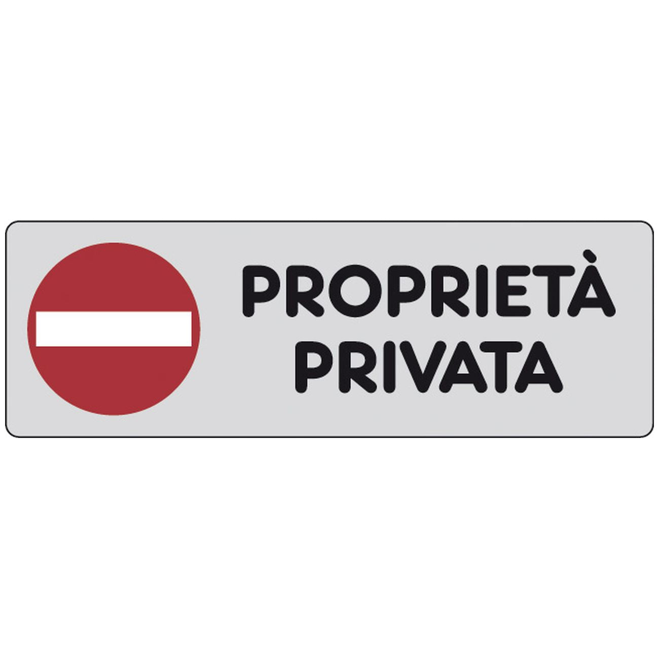 Etichetta adesiva 150x50 proprieta privata - 10 pz