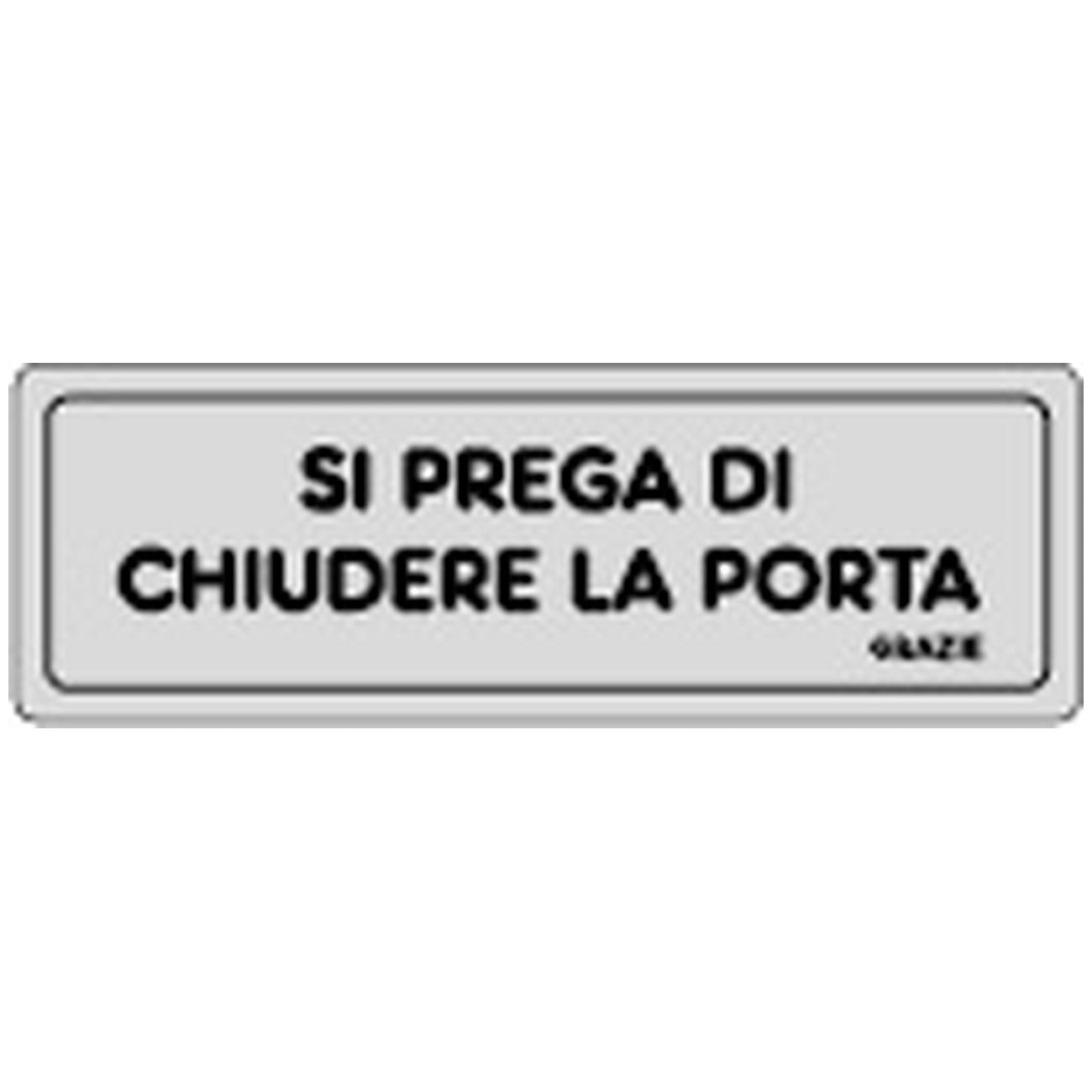 Etichetta adesiva 150x50 si prega chiudere porta - 10 pz