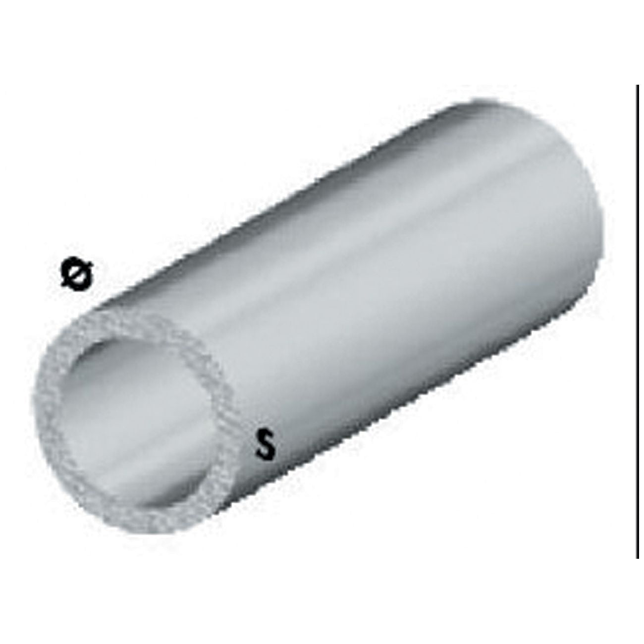 Profilo argento h.100 cm tubo tondo 20x1 mm** - 5 pz