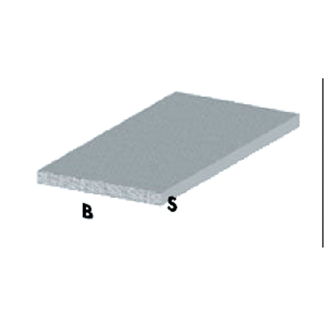 Profilo argento h.200 cm piatto 15x2 mm* - 5 pz
