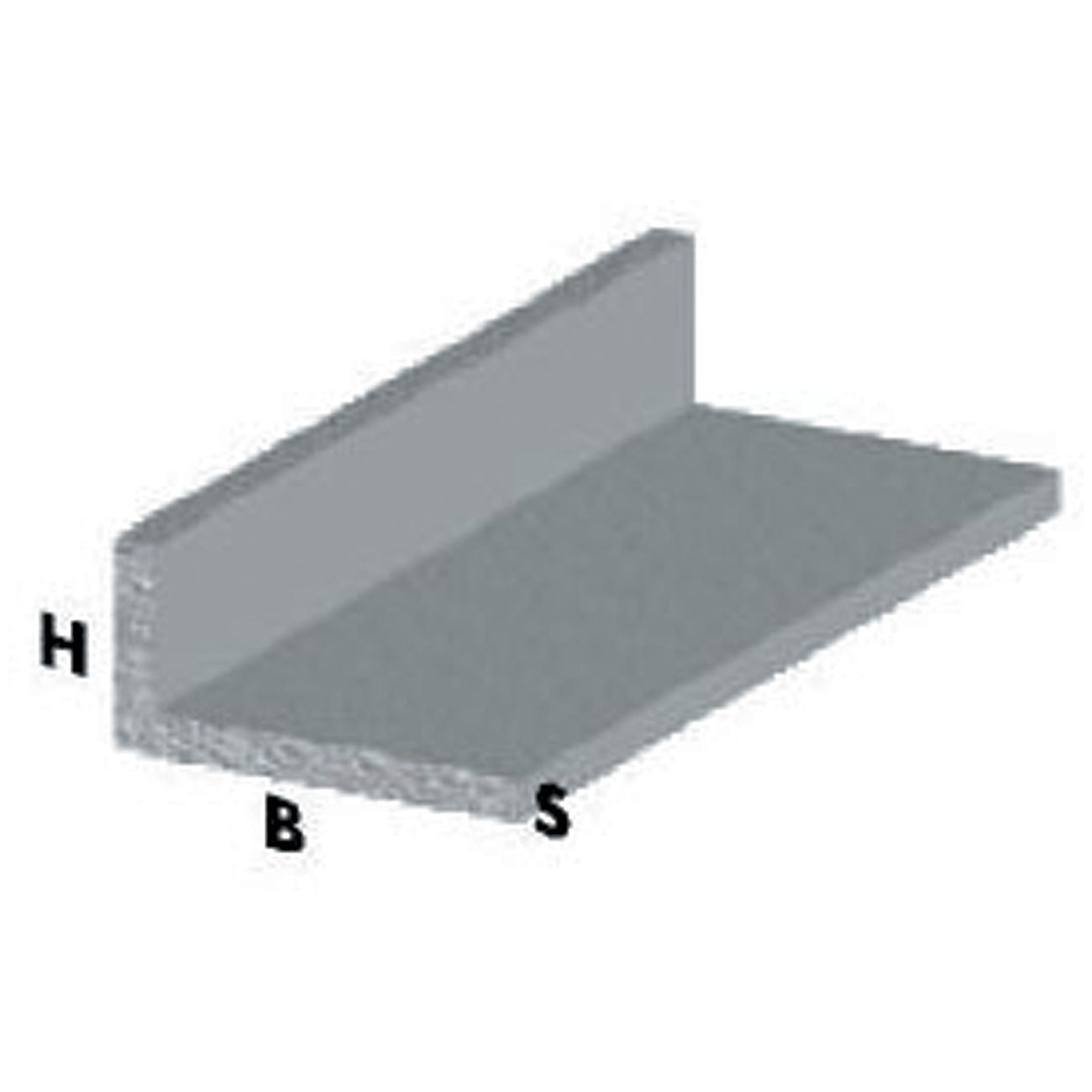 Profilo argento h.200 cm elle 15x10x1 mm - 5 pz