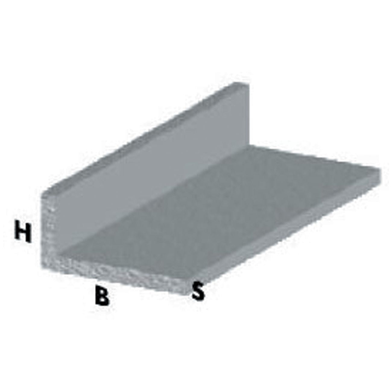 Profilo argento h.200 cm elle 20x10x1 mm - 5 pz