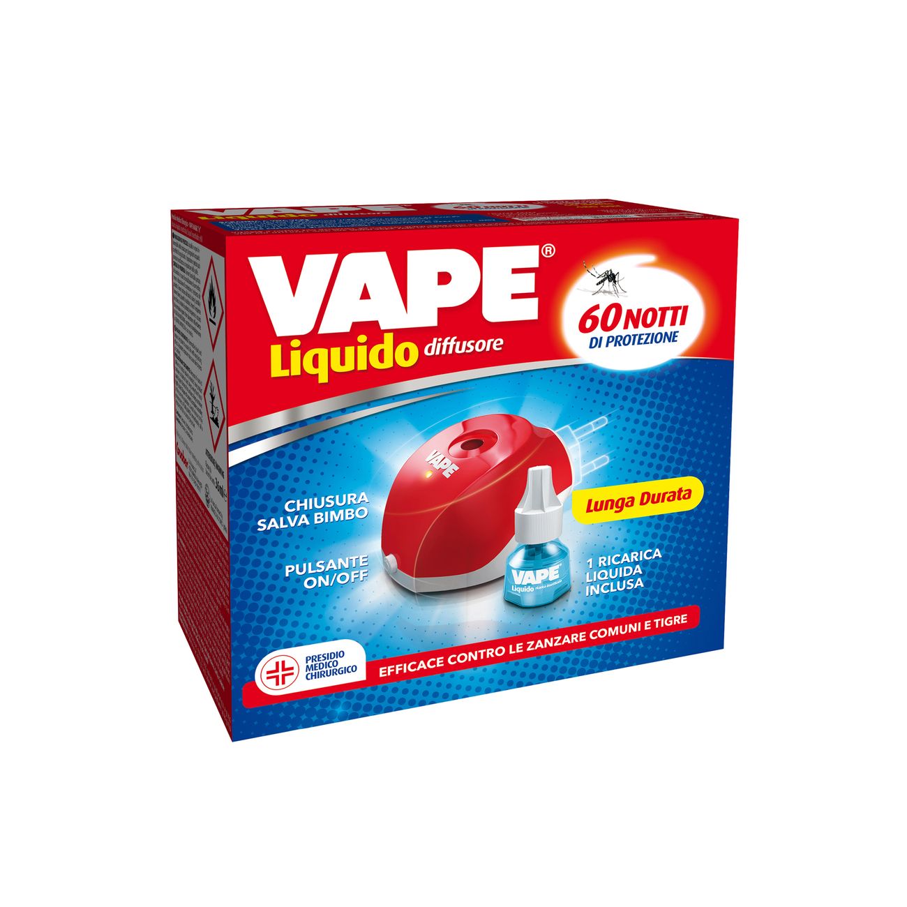 Vape magic elettroemanatore+liquido 60 notti - 12 pz