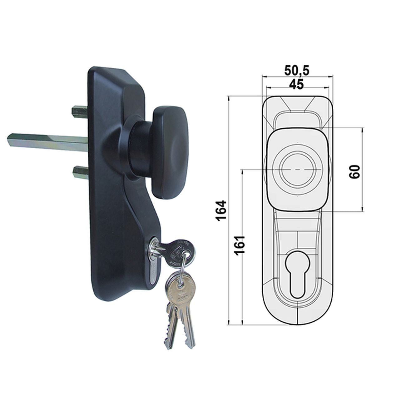 Cisa  07078-69-0 Man Placca Con Cilindro