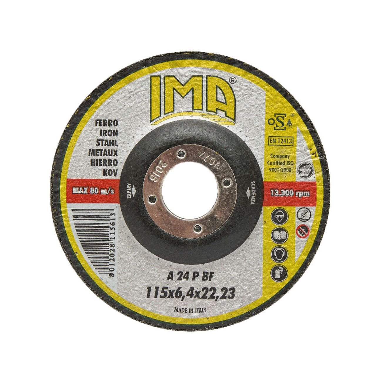 Ima minidisco x ferro per sbavare d.115x6,4 - 25 pz