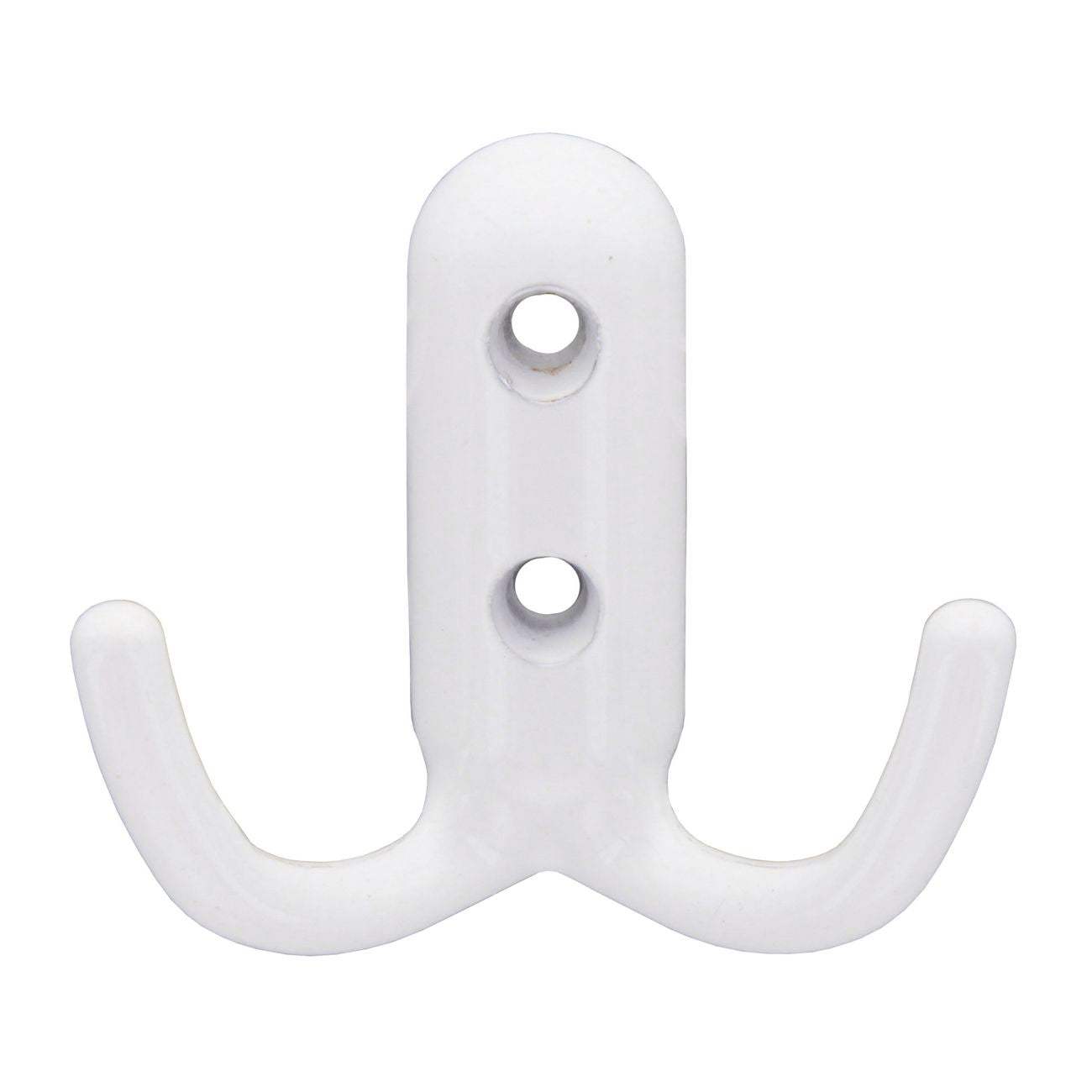 Appendiabiti a 2 ganci mm.45x45 bianco luc. - 25 pz