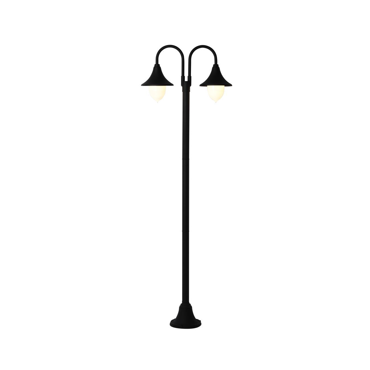 Lampione a 2 luci - mod. Parigi - cm 210h - colore nero