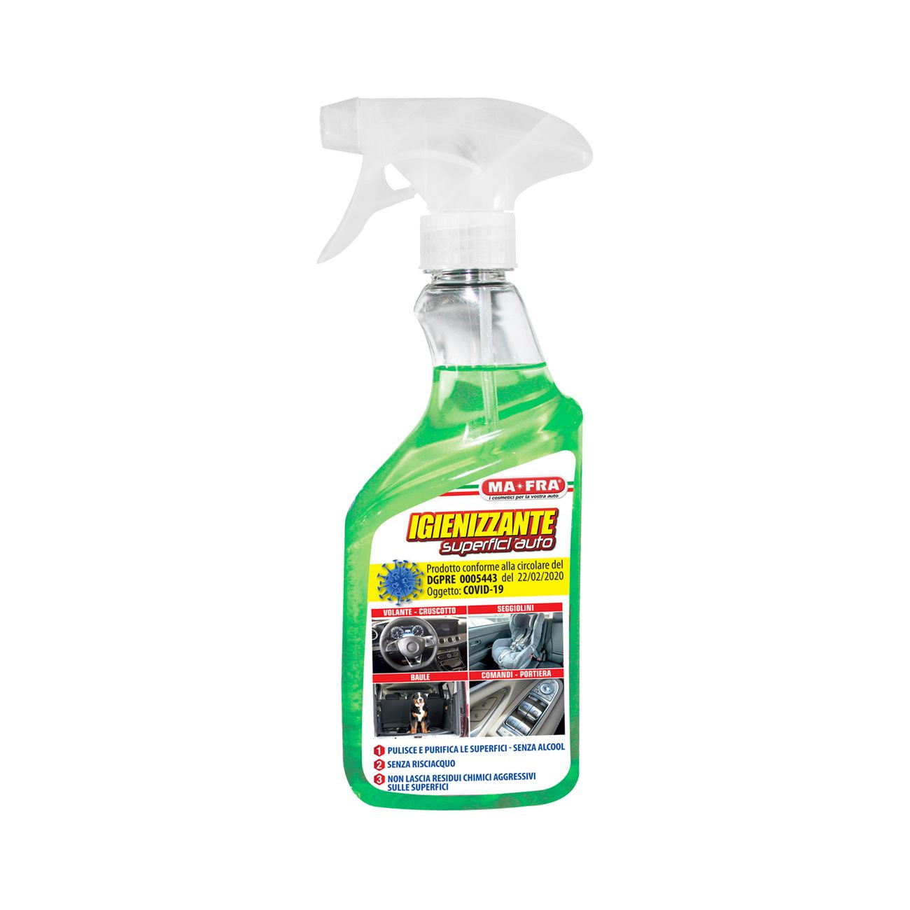 Igienizzante Superfici Auto MAFRA - 500 ml - Disinfettante - 6 pz