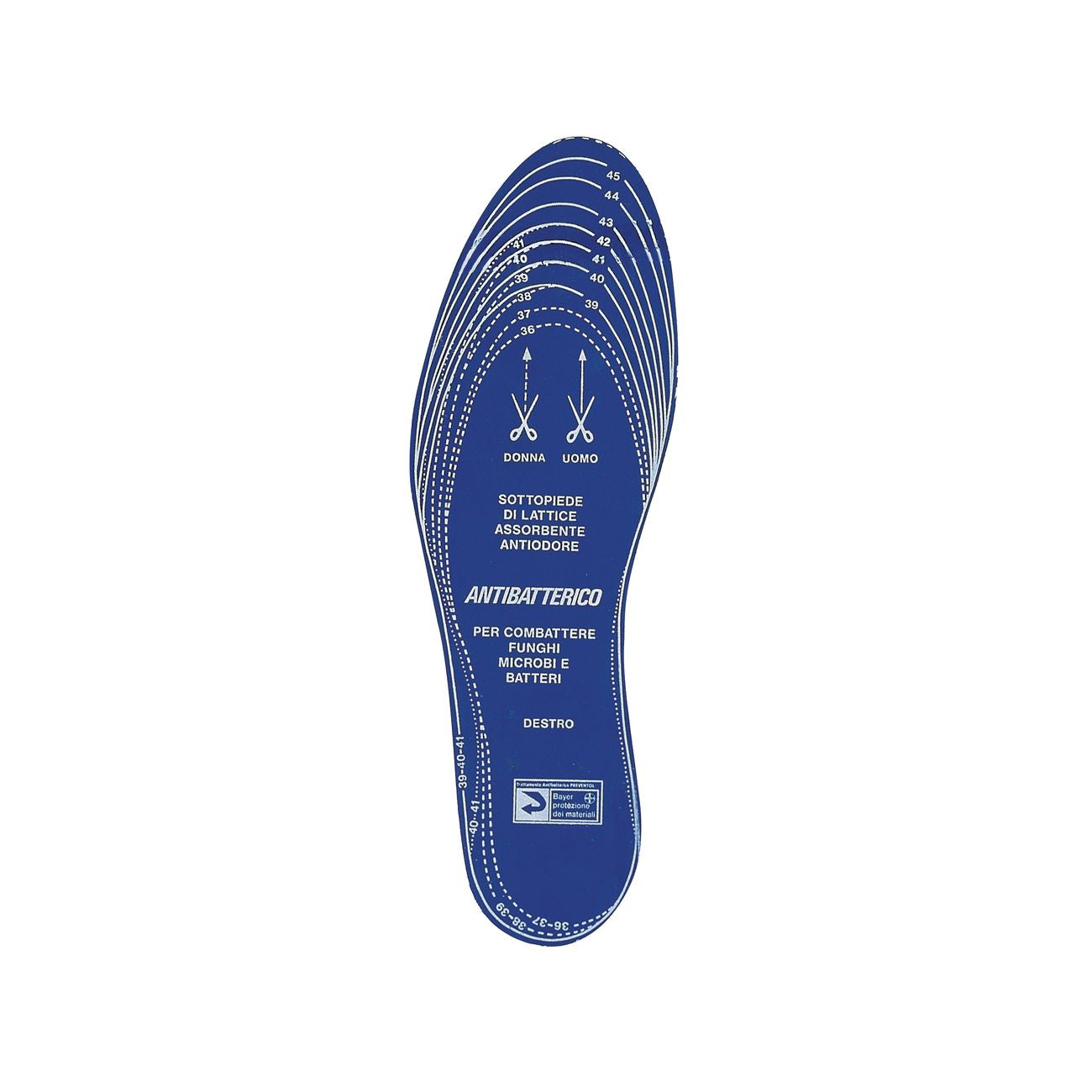Solette dx-sx antibatteriche mis.da 36 a 46 - 24 paia