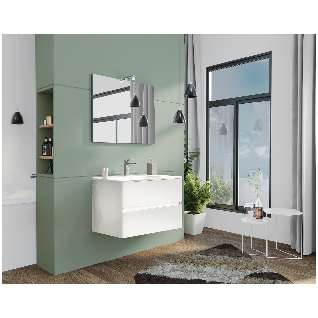 Mobile bagno new splash cm.80 bianco