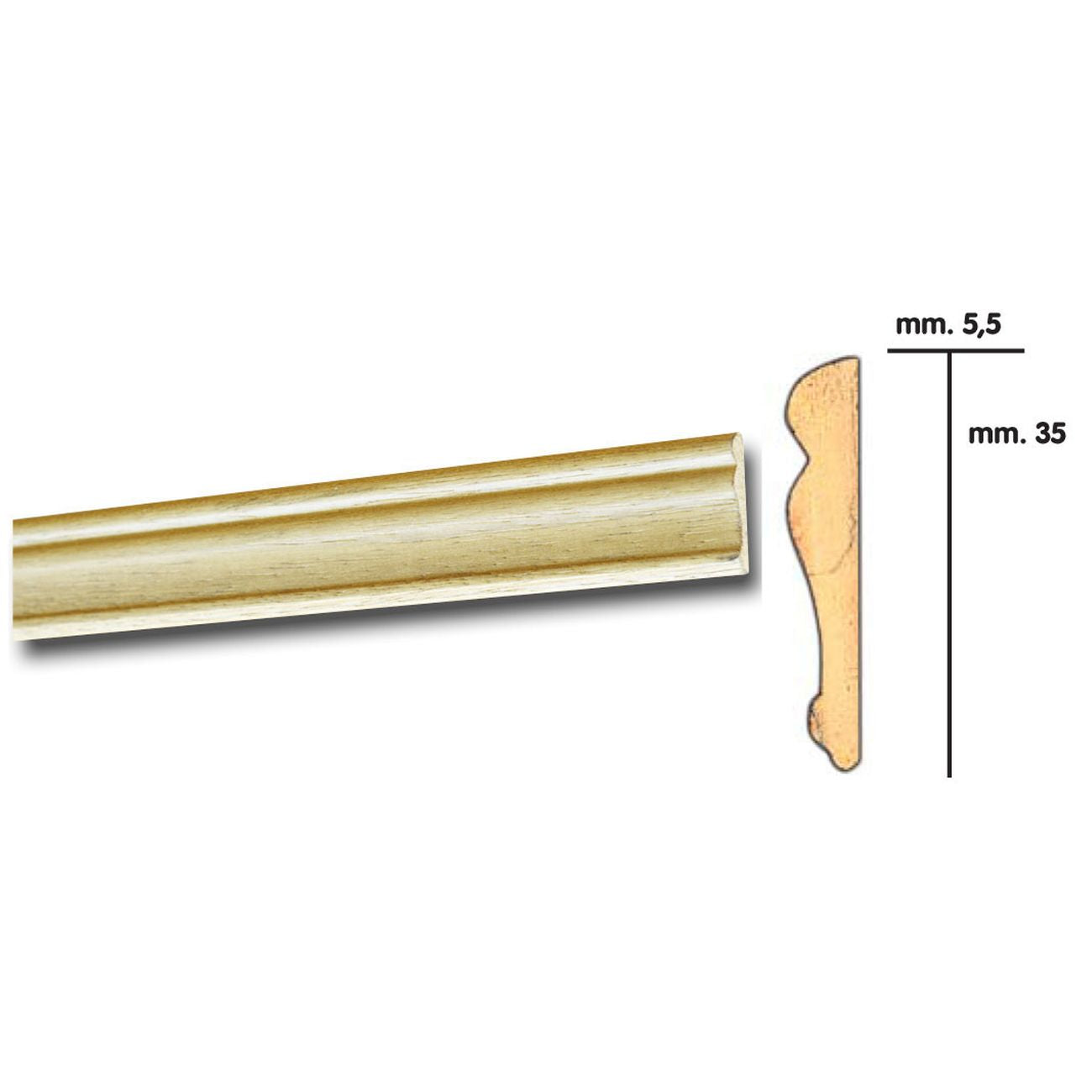 Cornice x parati 5,5 x35 rovere h.200 barocco - 25 pz