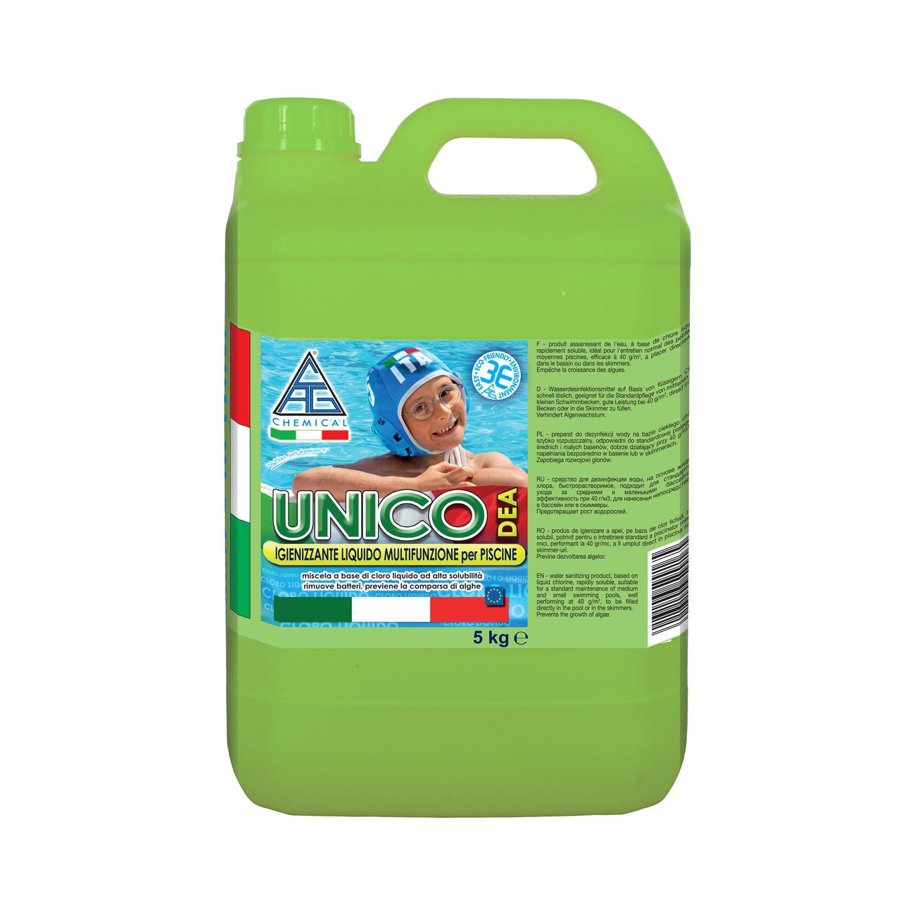 Cloro liquido multifunzione x piscine kg. 5 unico