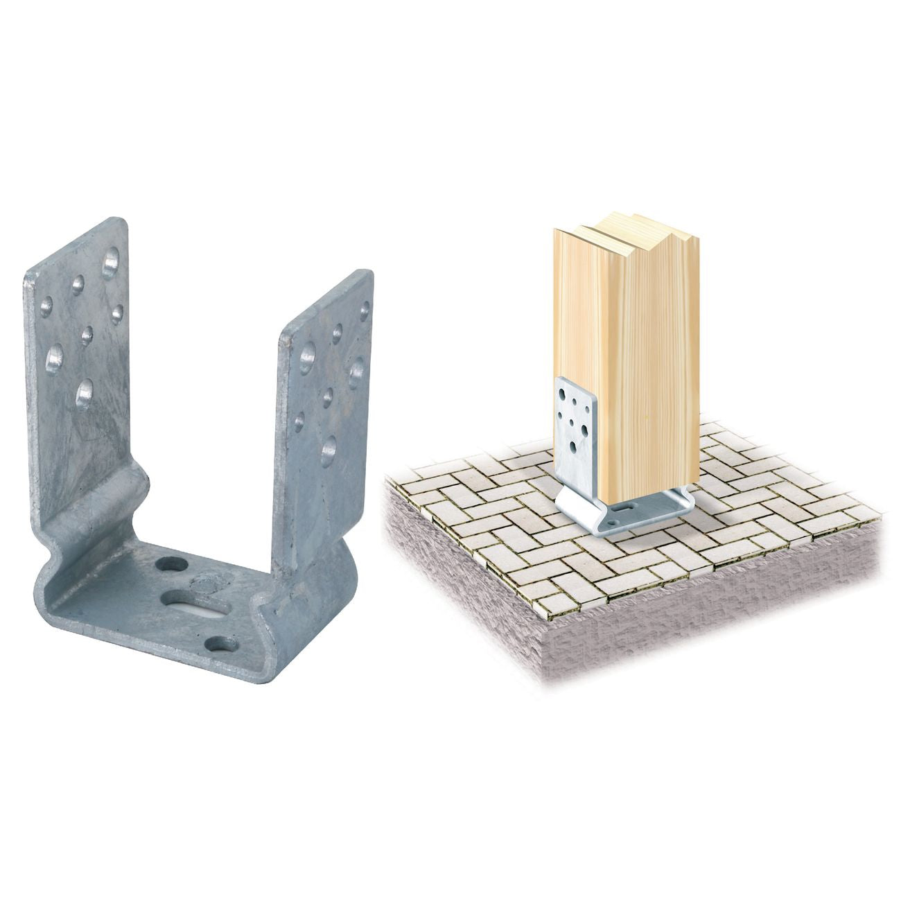Supporto u zinc.fuoco con piega art.791 60x91 mm