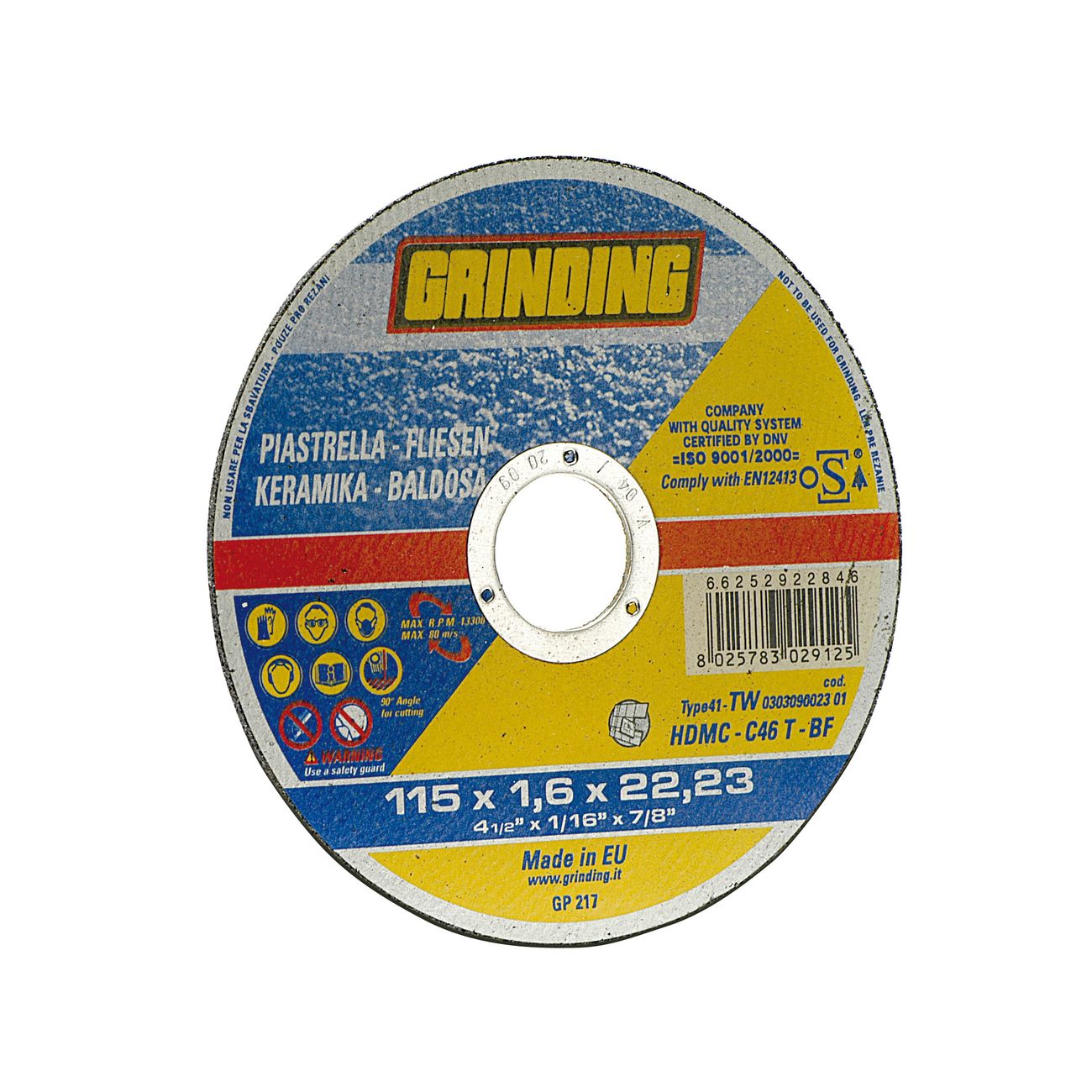 Grinding minidisco per ceramica d.115x1,6 - 50 pz