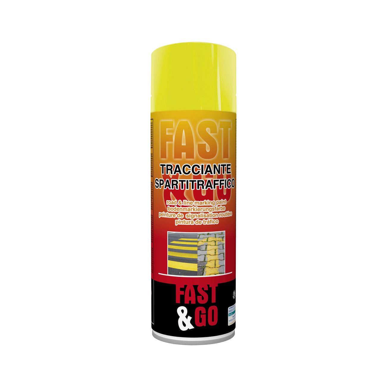 Fastgo spartitraffico giallo ml.500 - 12 pz