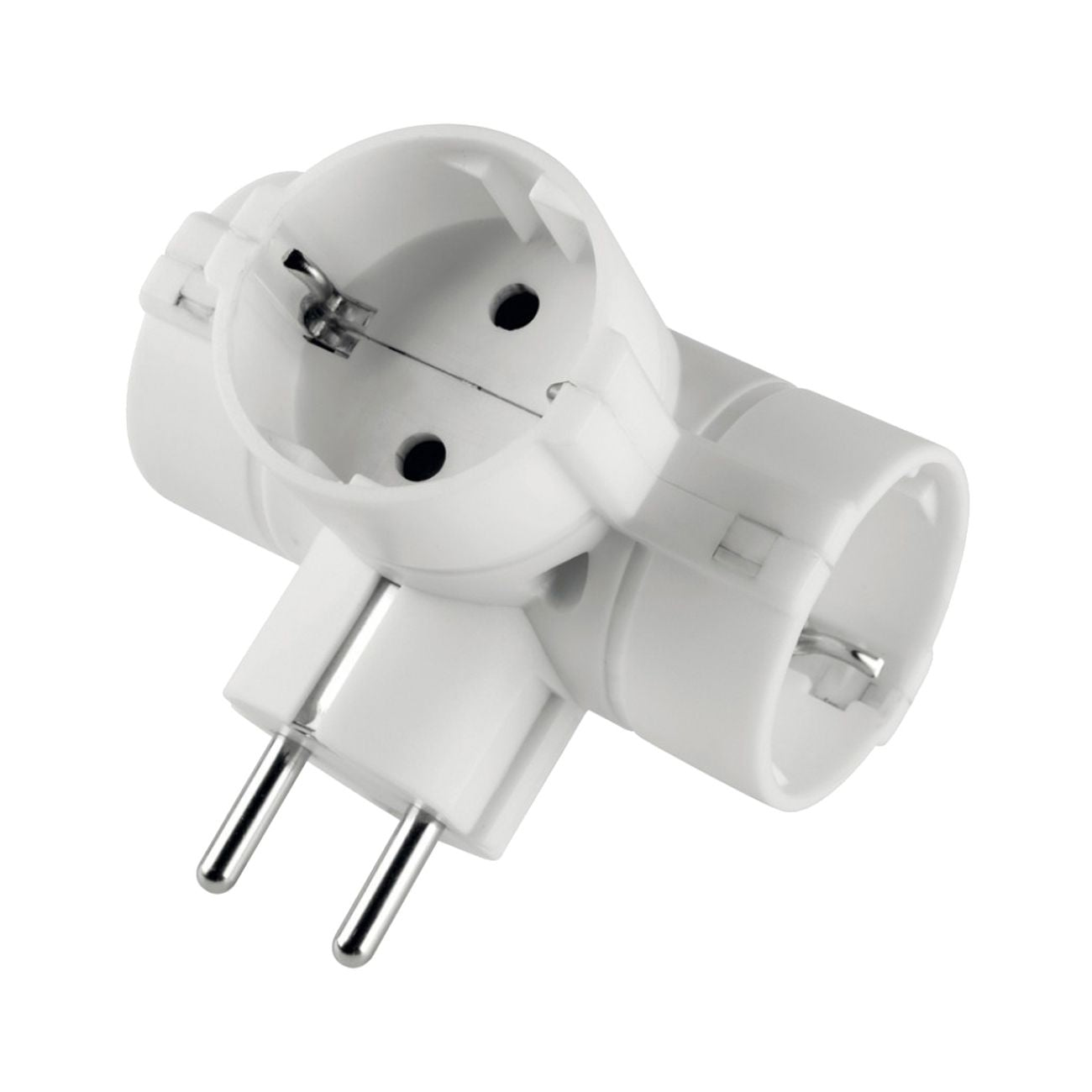 Polypool pp2350 adattatore 3 prese schuko bianco
