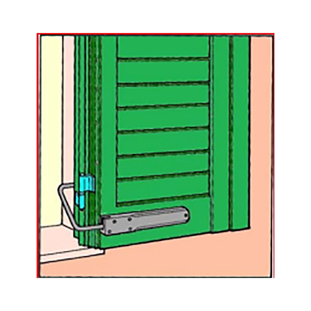 Ferma persiana mm. 20x253x157h nero - 12 pz