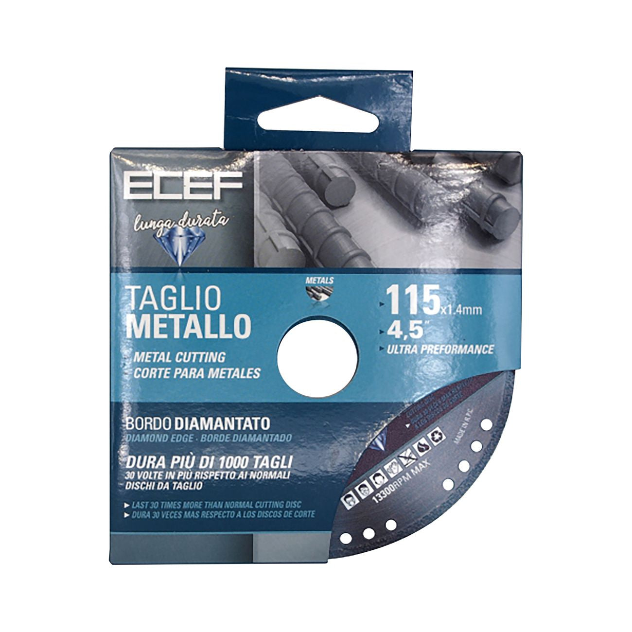 Disco diamantato mm.115 per taglio metallo