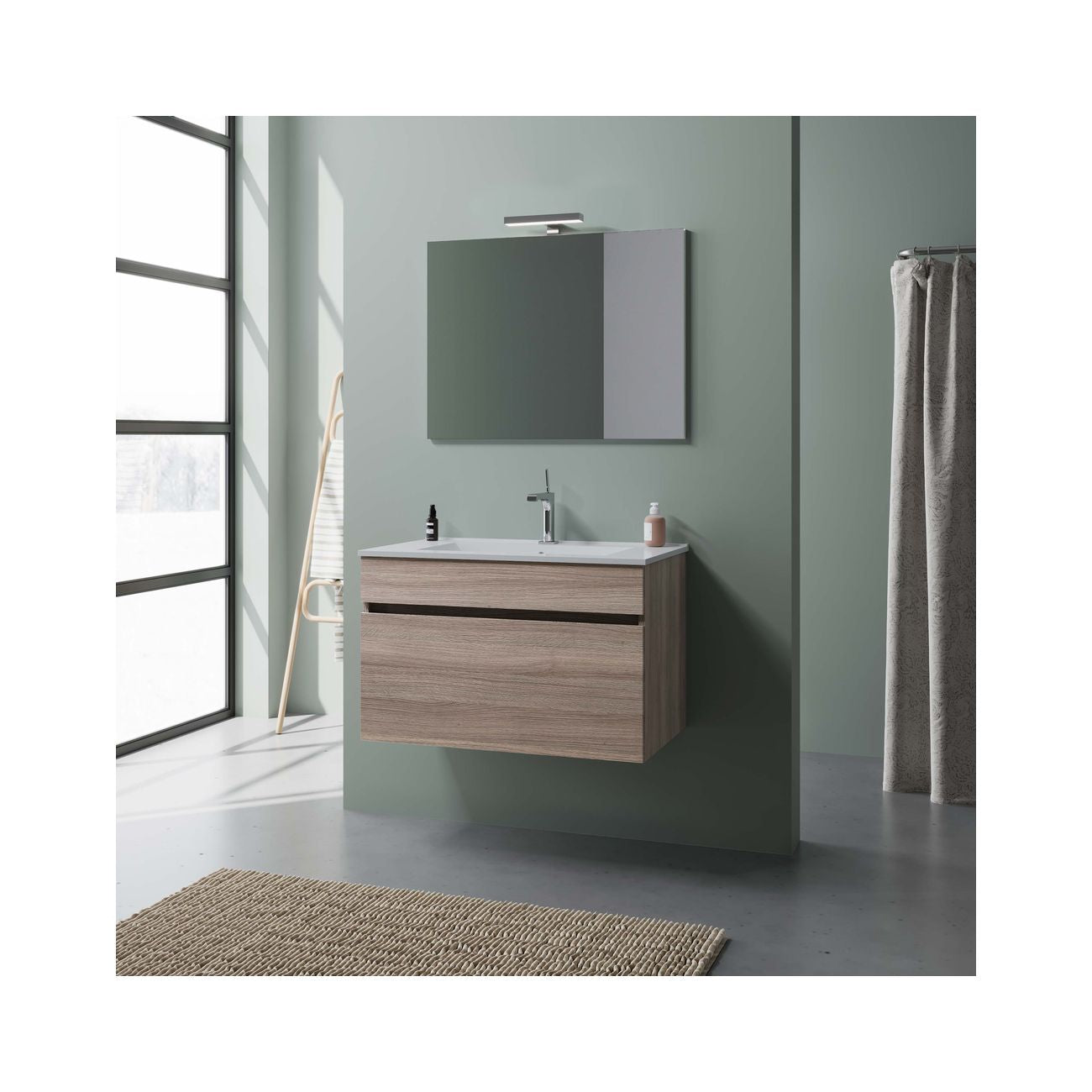 Mobile bagno - Bogotà - cm 80x46x50h - specchio cm 80x60h