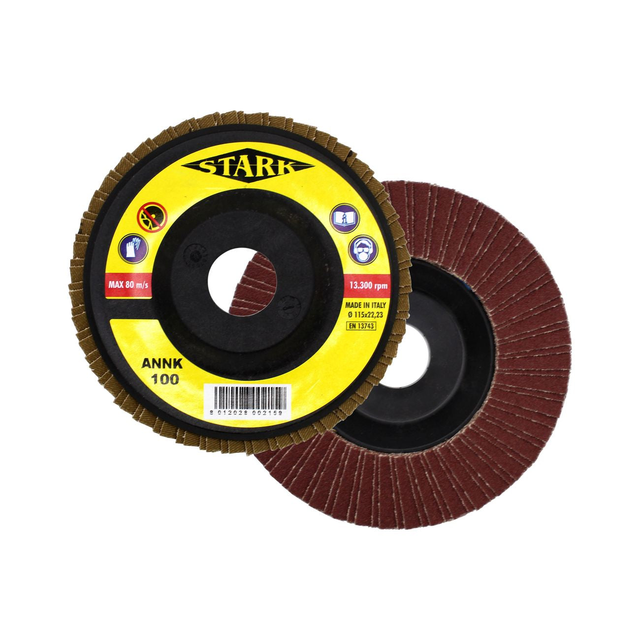 Stark disco abras. a lamelle mm.115x22 gr.120 - 10 pz
