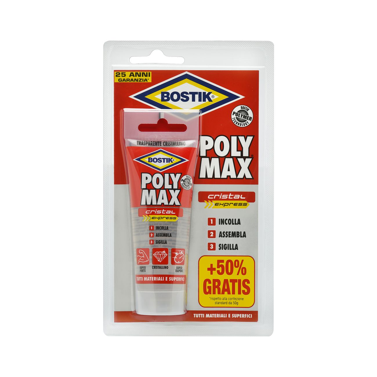 Bostik polymax original cristal gr.75 - 12 pz