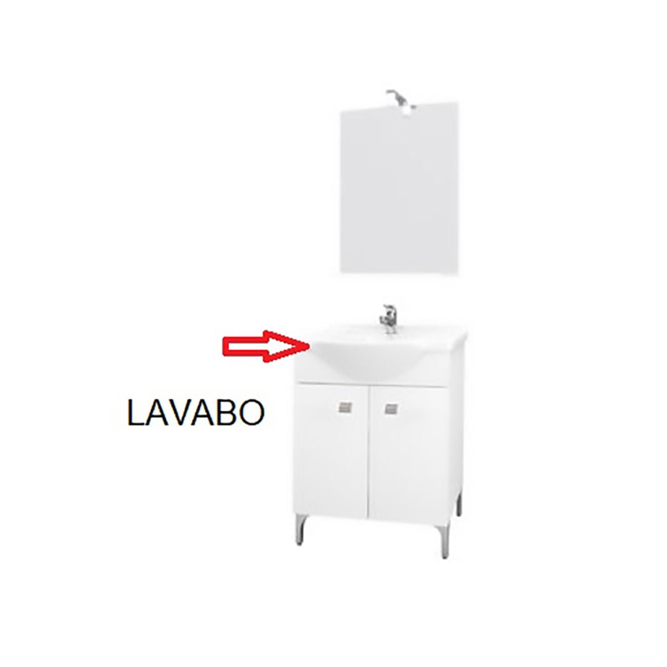 Zz-lavabo x mobile bagno bianco desy cm.57