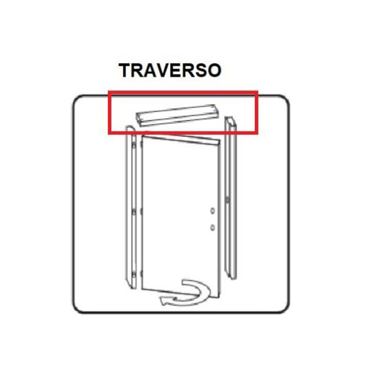 Zz-traverso battente x porta mod.microtec frassino bianco cm.210x90