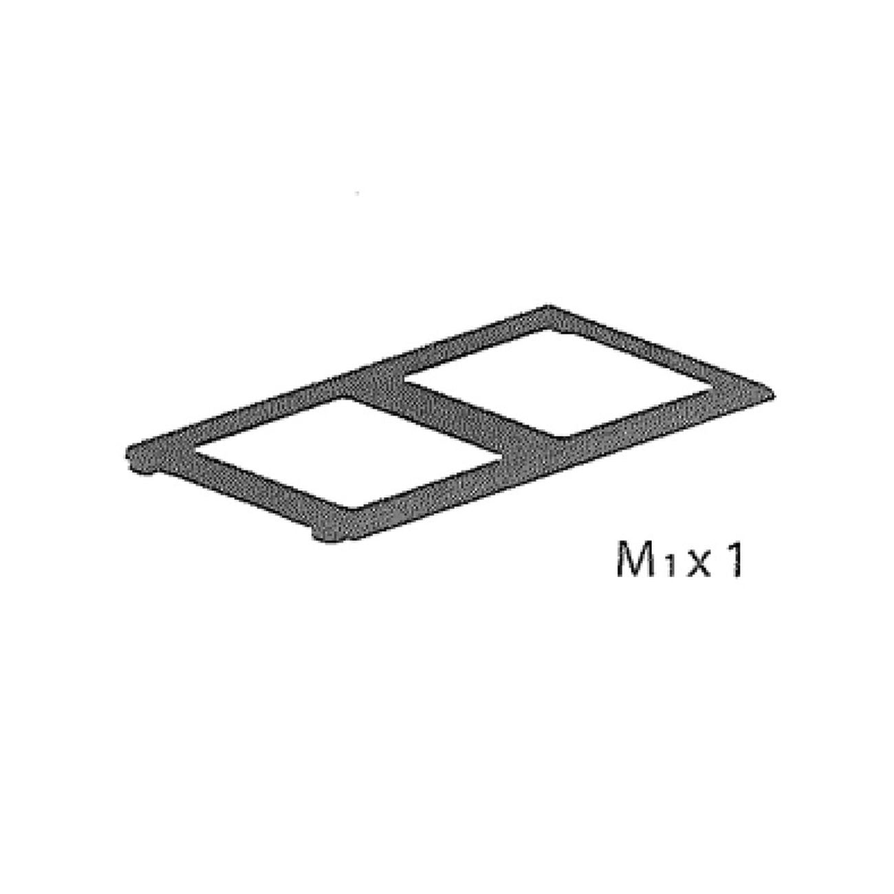 Zz-cornice m1x1 x pattumiera 2 ante cm. 68x37x90h