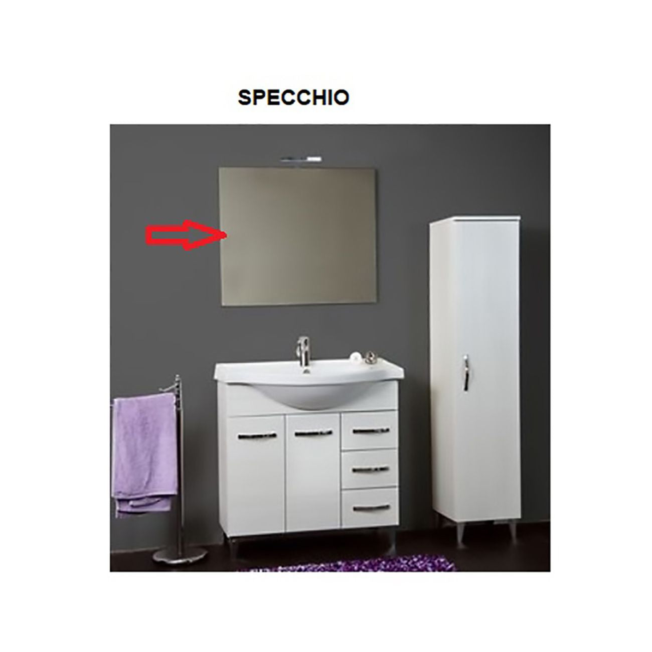 Zz-specchio x mobile bagno claudia cm.85