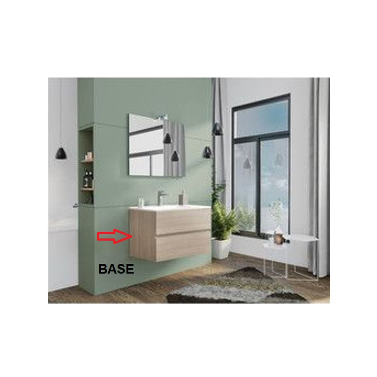 Zz-base completa x mobile bagno new splash cm.80 rovere grigio