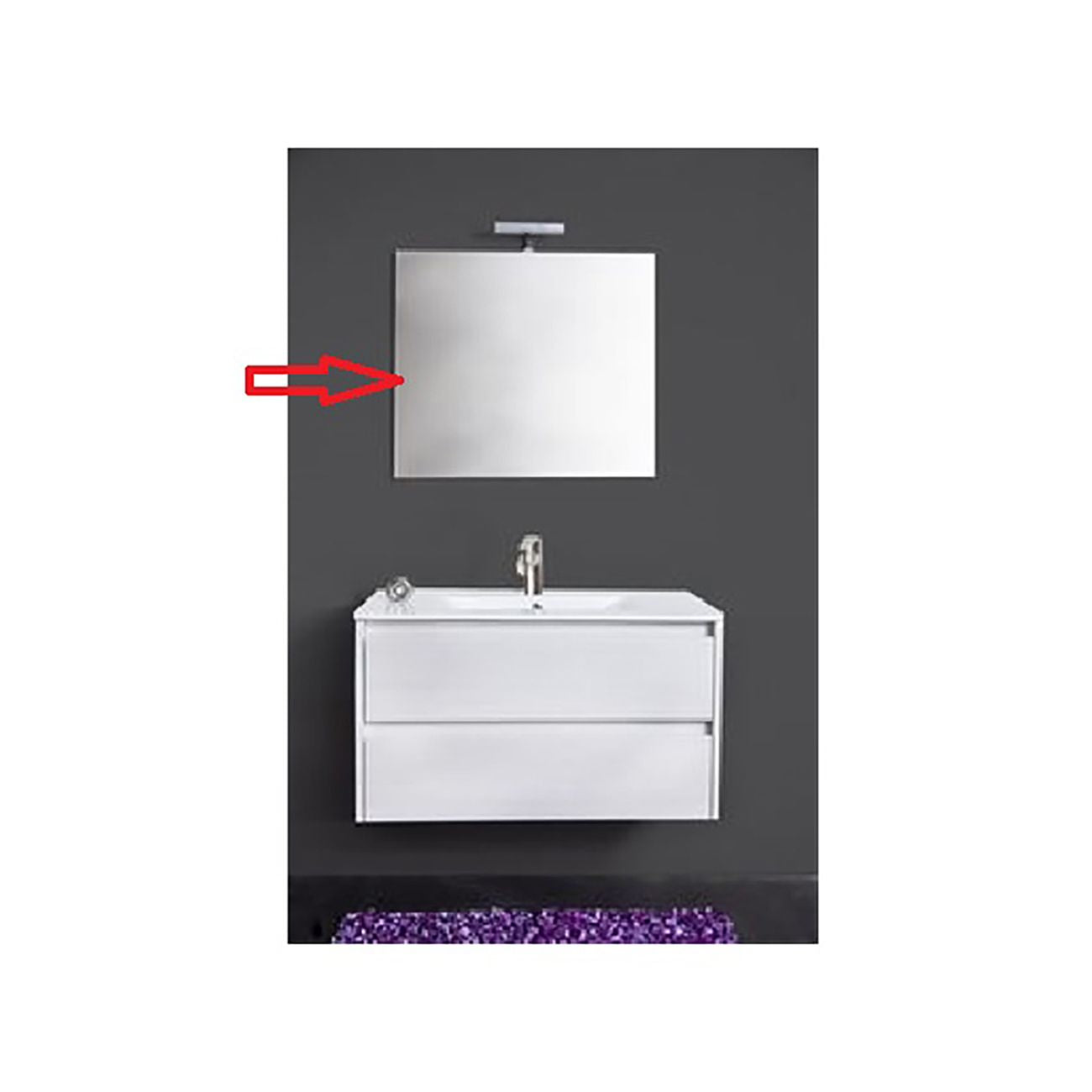 Zz-specchio x mobile bagno federica cm.90 b.co portuna