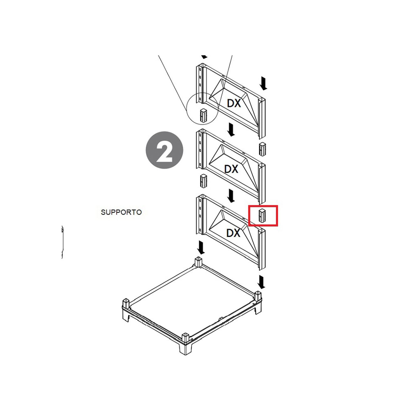 Zz-supporto x fianco lavatoio in resina